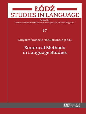 cover image of Empirical Methods in Language Studies